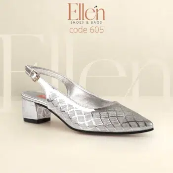 صندل جلد طبيعي بكعب ٣ سم Code 605