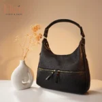 شنطة هوبو إيلين – جلد محبب فاخر | Ellen Shoes & Bags موديل 2490