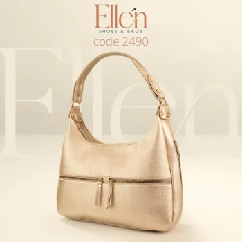 شنطة هوبو إيلين – جلد محبب فاخر | Ellen Shoes & Bags موديل 2490