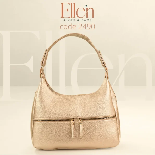 شنطة هوبو إيلين – جلد محبب فاخر | Ellen Shoes & Bags موديل 2490