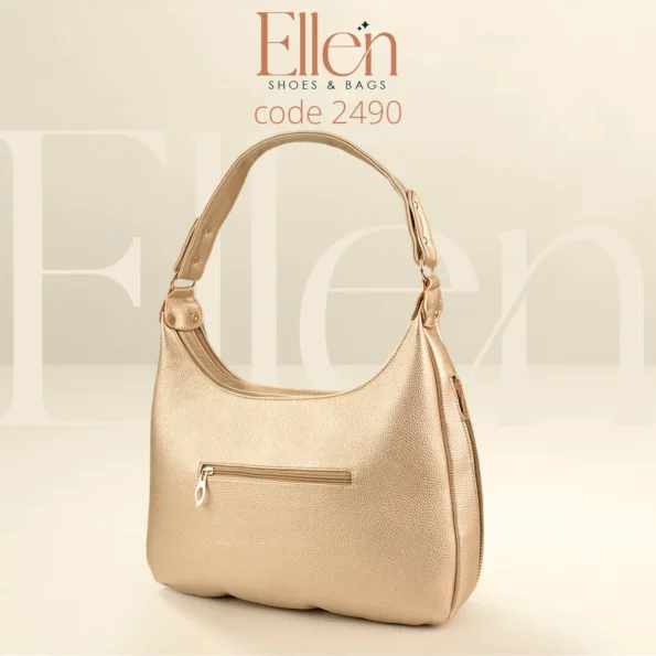 شنطة هوبو إيلين – جلد محبب فاخر | Ellen Shoes & Bags موديل 2490