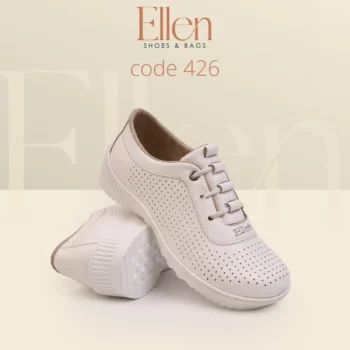 كوتشي طبي كاجوال فخم برباط استك سهل اللبس وحفر ليزر - كود 426