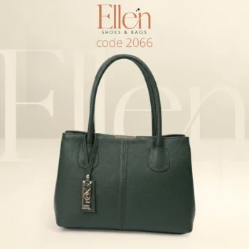 شنطة توت حريمي فورمة ثابتة بملمس جلد محبّب + حزام طويل كروس - كود 2066