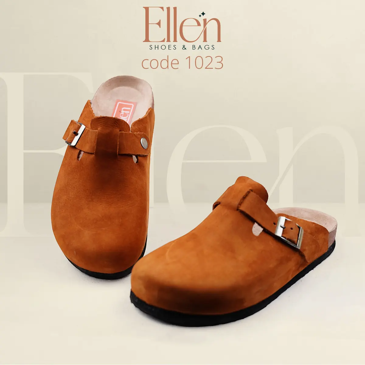 E1023HV_1 سابو حريمي جلد طبيعي هافان بإبزيم معدني كود 1023